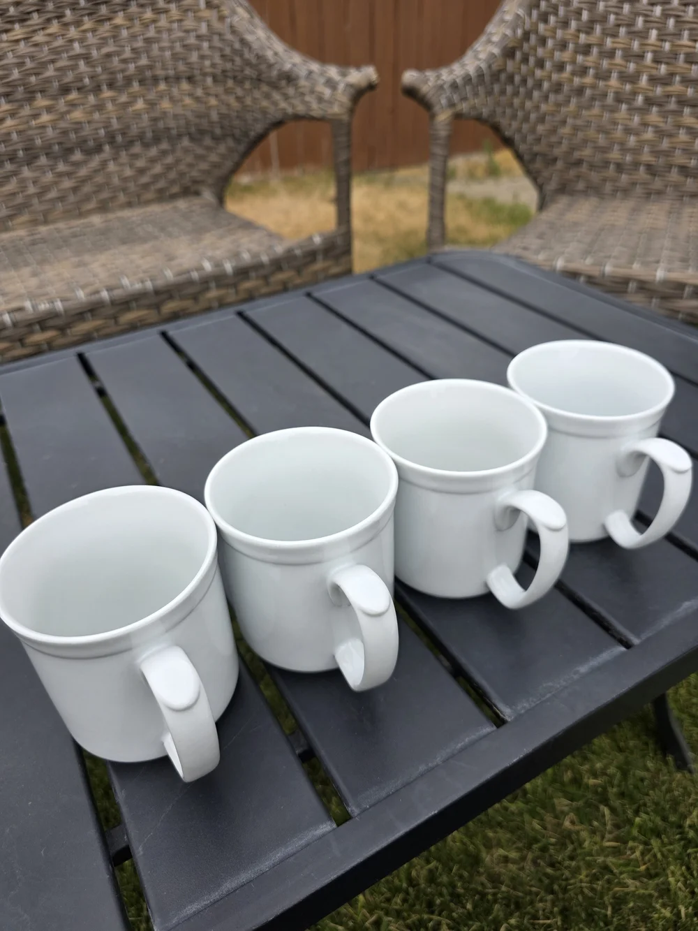 Williams Sonoma White Ceramic Mugs - Set of 4
